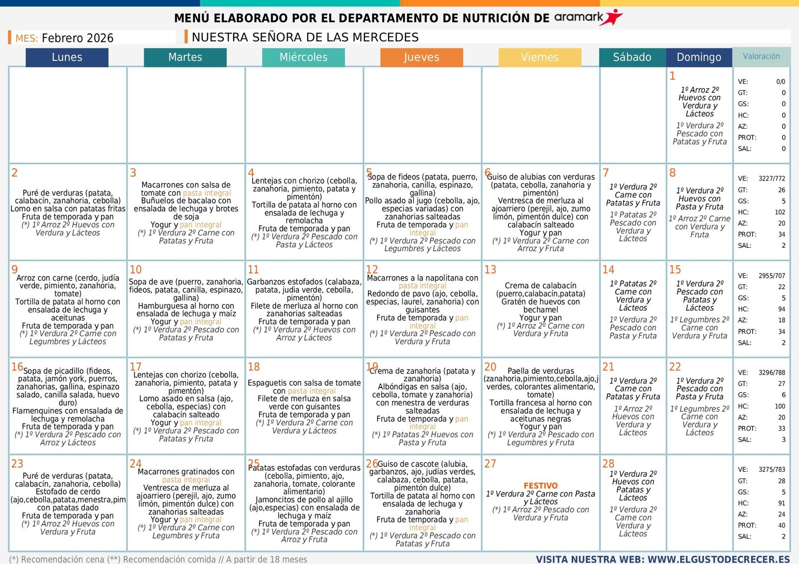 NTRA. SRA. DE LAS MERCEDES MENU FEBRERO 1 page 0001 1